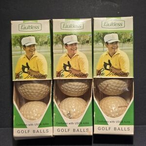 Vintage Faultless Lee Trevino Golf Balls 3 Sleeves New In Box USA Collectible
